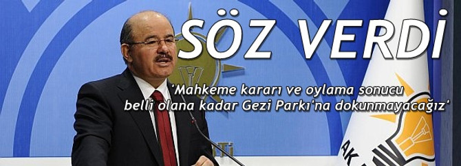 İki aşama bitene kadar Gezi Parkı'na dokunmayacağız