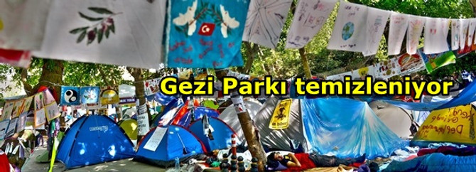 Gezi Parkı temizleniyor