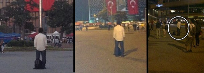 Duran adam tek başına Taksim Meydanını doldurdu