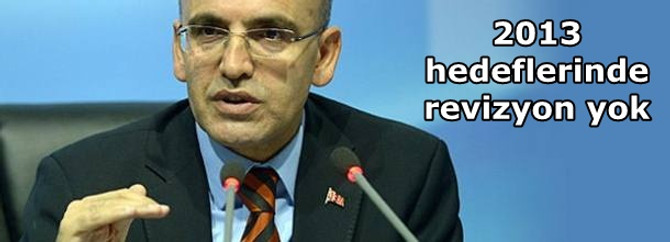2013 hedeflerinde revizyon yok