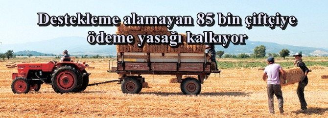 Destekleme alamayan 85 bin çiftçiye ödeme yasağı kalkıyor