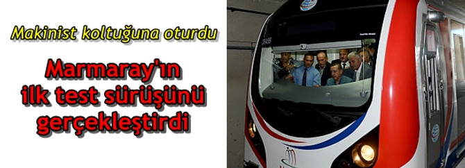 Marmaray'ın ilk test sürüşünü gerçekleştirdi