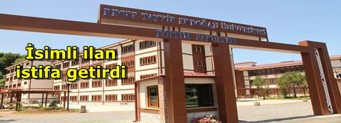 Rektör Yılmaz istifa etti