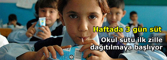 Okul sütü ilk zille dağıtılmaya başlıyor