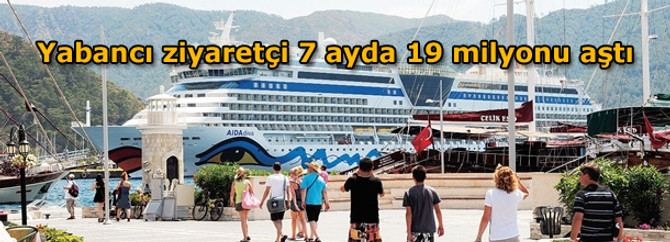 Yabancı ziyaretçi 7 ayda 19 milyonu aştı