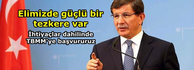 Davutoğlu'ndan "Suriye'ye müdahale" açıklaması
