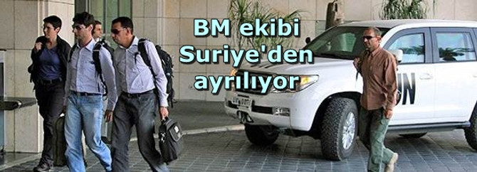 BM denetçileri Cumartesi Suriye'den ayrılacak