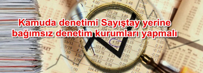 Kamuda denetimi Sayıştay yerine bağımsız denetim kurumları yapmalı
