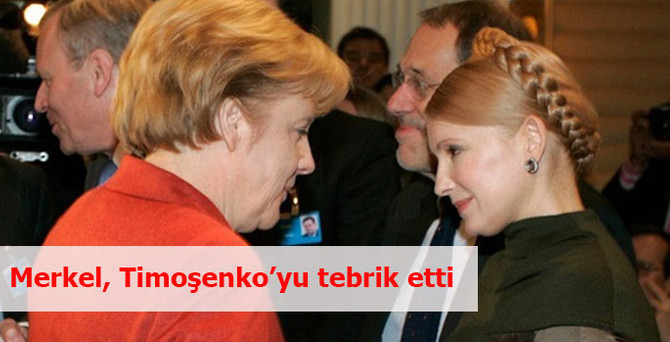 Merkel, Timoşenko'yu tebrik etti