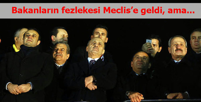 Bakan fezlekeleri Meclis'e geldi ama...