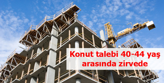 Konut talebi 40-44 yaş arasında zirvede