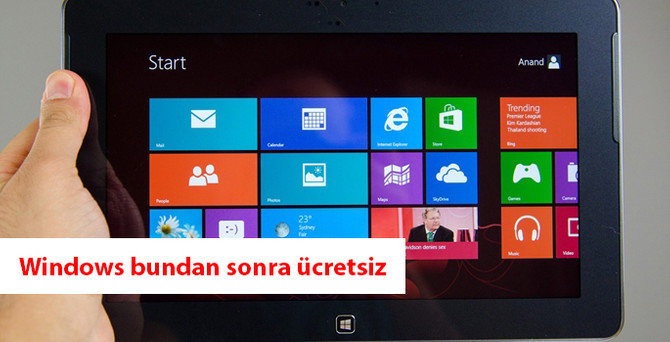 Windows bundan sonra ücretsiz