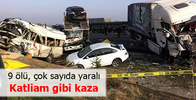 Konya'da feci kaza: 9 ölü