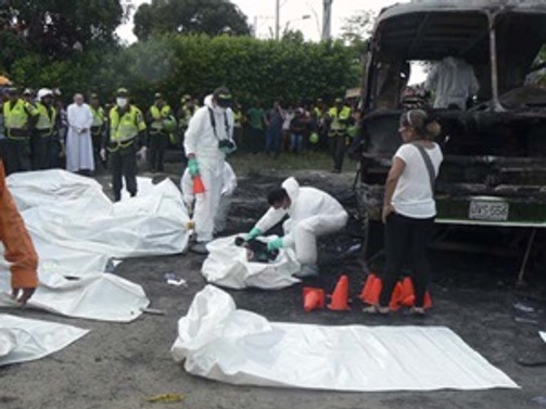 Kolombiya'da yanan otobüste 31 çocuk öldü