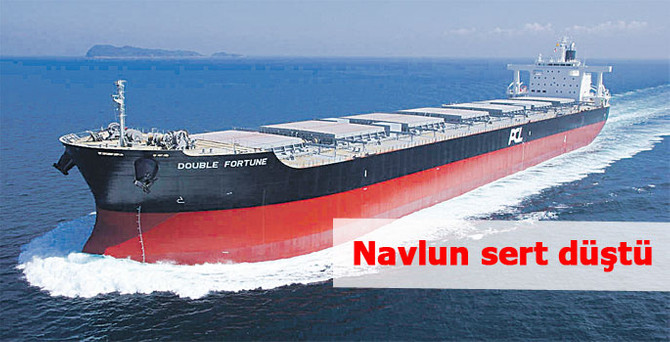 Navlun sert düştü