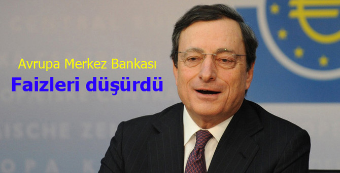 ECB, faizleri düşürdü