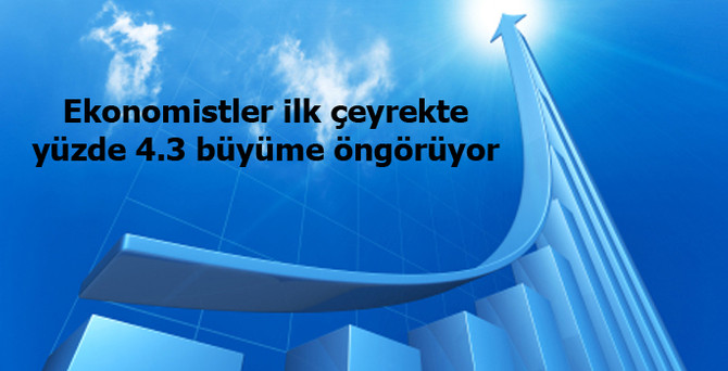 Ekonomistler ilk çeyrekte yüzde 4.3 büyüme öngörüyor