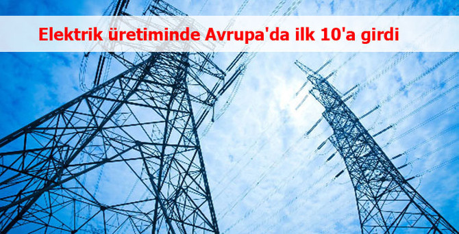 EÜAŞ elektrik üretiminde Avrupa'da ilk 10'a girdi