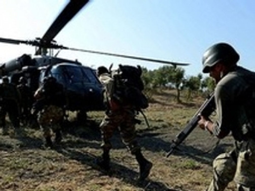 Yol kapatan teröristlere, hava destekli operasyon