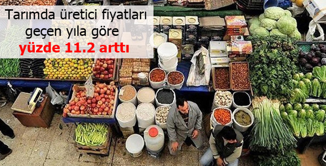 Tarımda üretici fiyatları yüzde 11.2 arttı