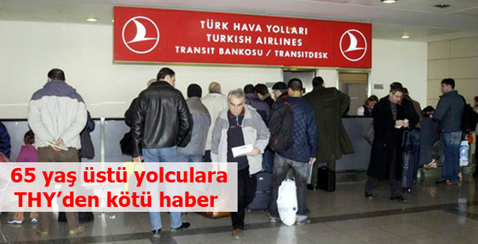 THY, 65 yaş üstü yolculara indirimi kaldırdı