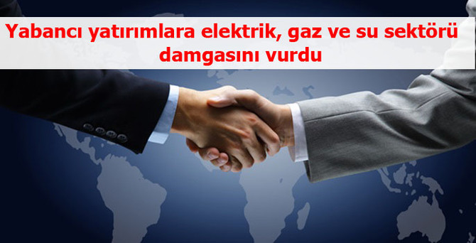 Yabancı yatırımlara elektrik, gaz ve su sektörü damgasını vurdu