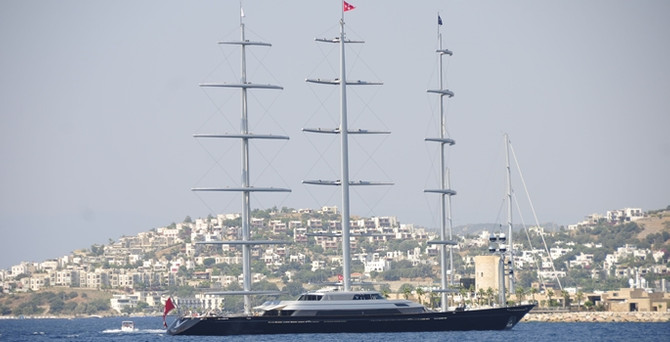'Dünyanın en modern yelkenlisi' Bodrum'da