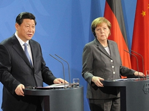 Merkel Çin Devlet Başkanı Şi görüştü