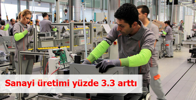 Sanayi üretimi mayısta yüzde 3.3 arttı