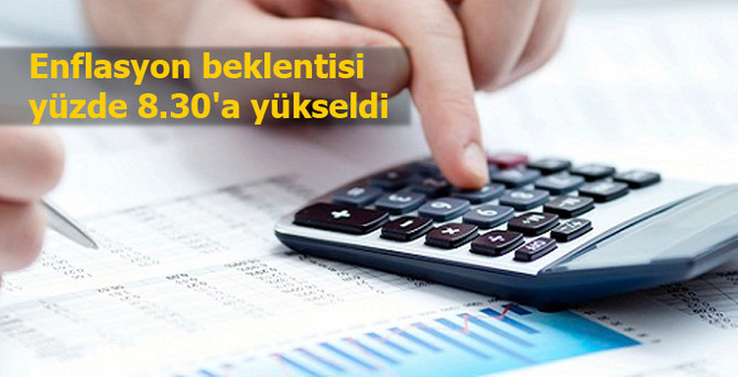 Enflasyon beklentisi yüzde 8.30'a yükseldi