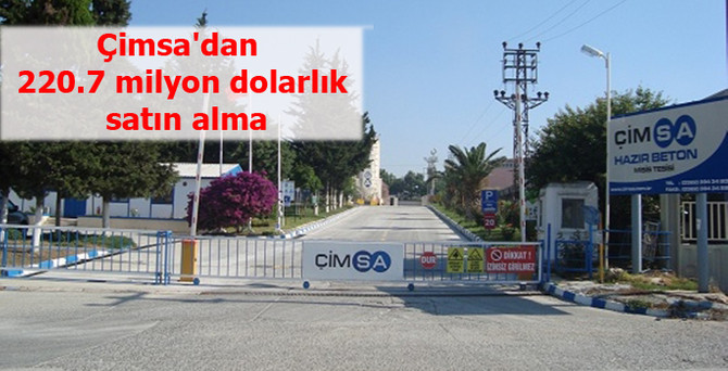 Çimsa, Sançim Bilecik Çimento'yu aldı