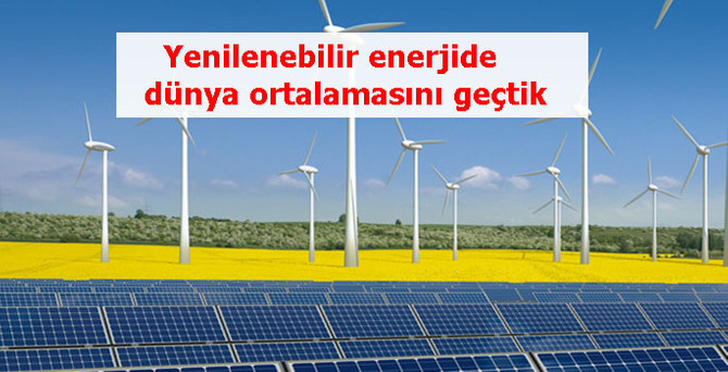 Yenilenebilir enerjide dünya ortalamasını geçtik