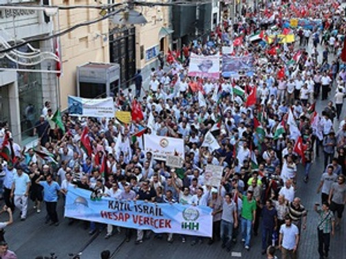 İstanbul'da İsrail protestosu