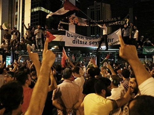 İstanbul'da İsrail protestosu