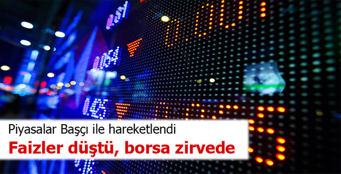 Faizler düştü, borsa 14 ayın zirvesinde