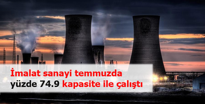 Kapasite kullanımı temmuzda yüzde 74.9