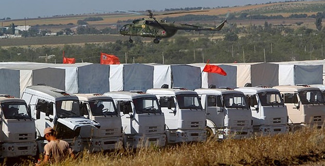 Rusya yardımları Ukrayna'da