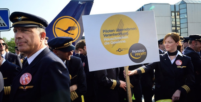 Lufthansa pilotları grev yapacak