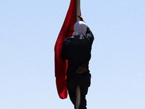 Adana'da Türk bayrağını indiren zanlı yakalandı!