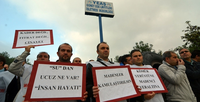 Yatağan işçilerinden Ermenek faciasına tepki