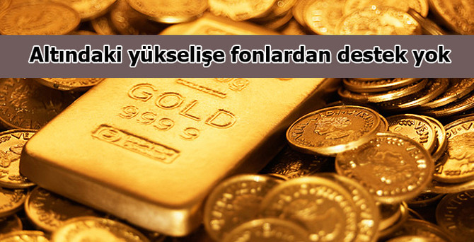 Altındaki yükselişe fonlardan destek yok