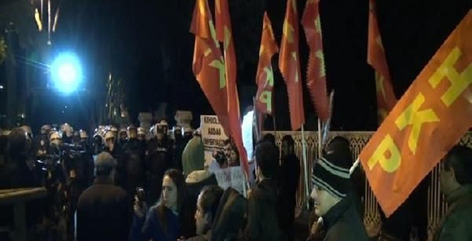 Dolmabahçe'de Biden protestosu!