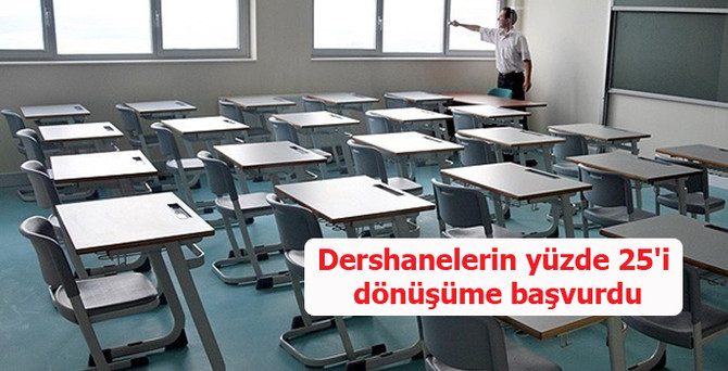 Dershanelerin yüzde 25'i dönüşüme başvurdu