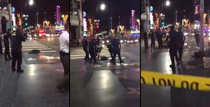 Hollywood’da polis sokak ortasında bir kişiyi vurdu