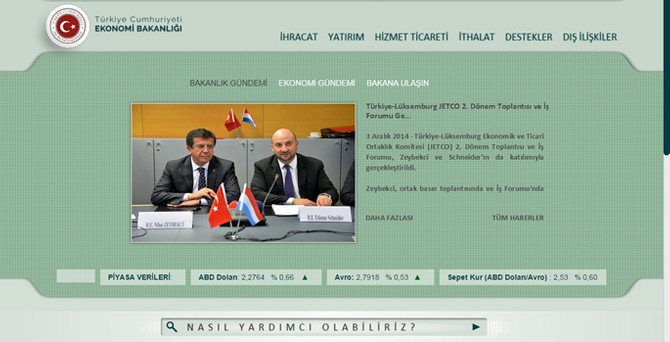 Ekonomi Bakanlığı internet sitesini yeniledi