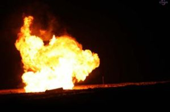 Doğalgaz boru hattında patlama