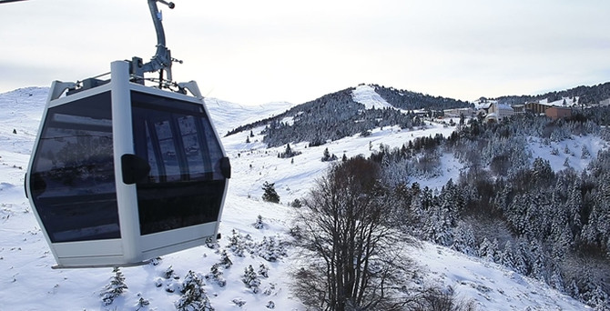 Teleferik kış turizminin merkezi Uludağ'a ulaştı