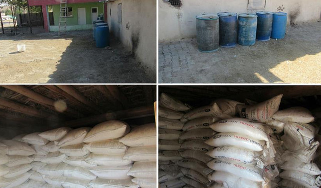 157 ton amonyum nitrat ele geçirildi