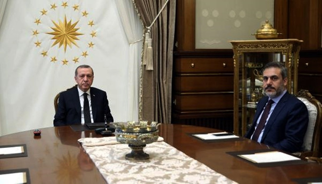 Erdoğan, Fidan'la görüştü