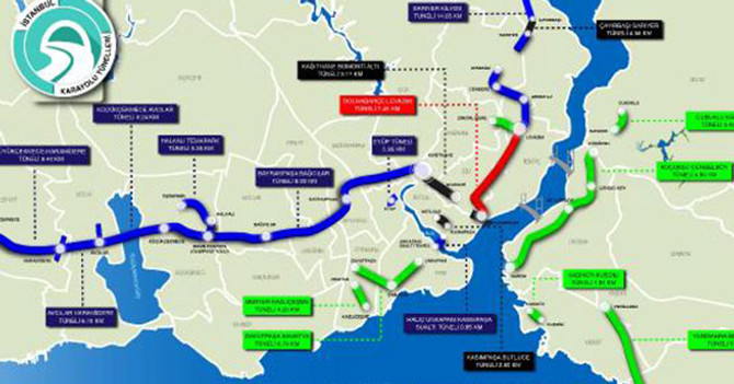 İstanbul'a 16 tünel daha geliyor